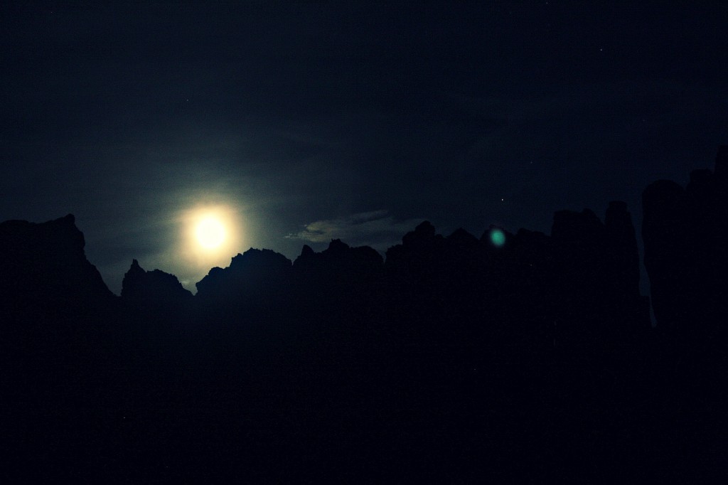 Moon rise over the ridge